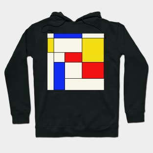 Mondrian inspired abstract art design Hoodie